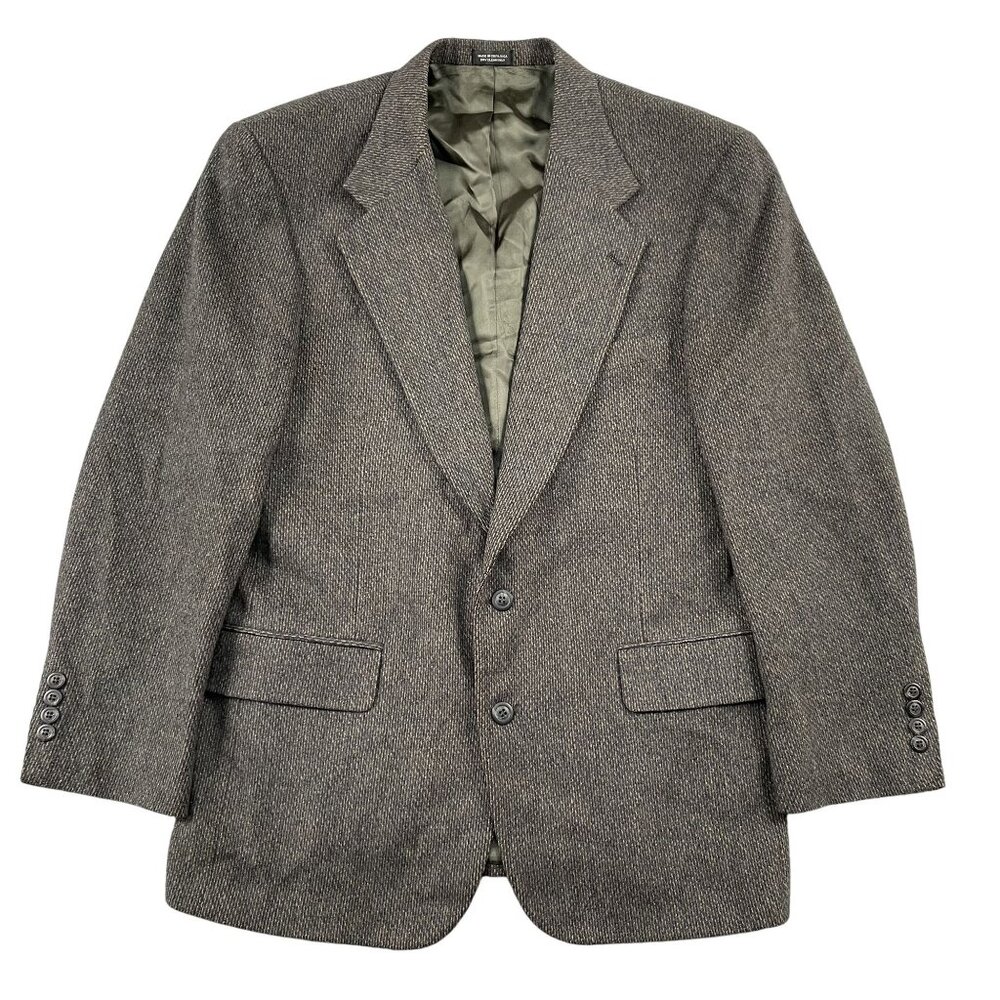 Robert Stock Blazer Sports Coat Mens 42R Brown Tweed Wedding Preppy
